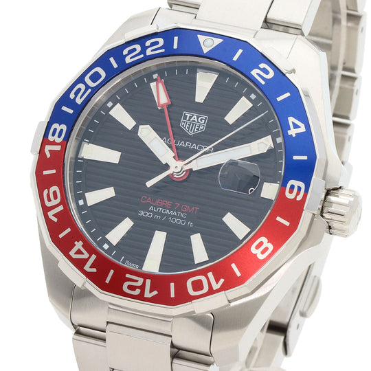 TAG HEUER Watches Mechanical Automatic WAY201F.BA0927 Stainless Steel Silver Aqua Racer Caliber 7 GMT black dial