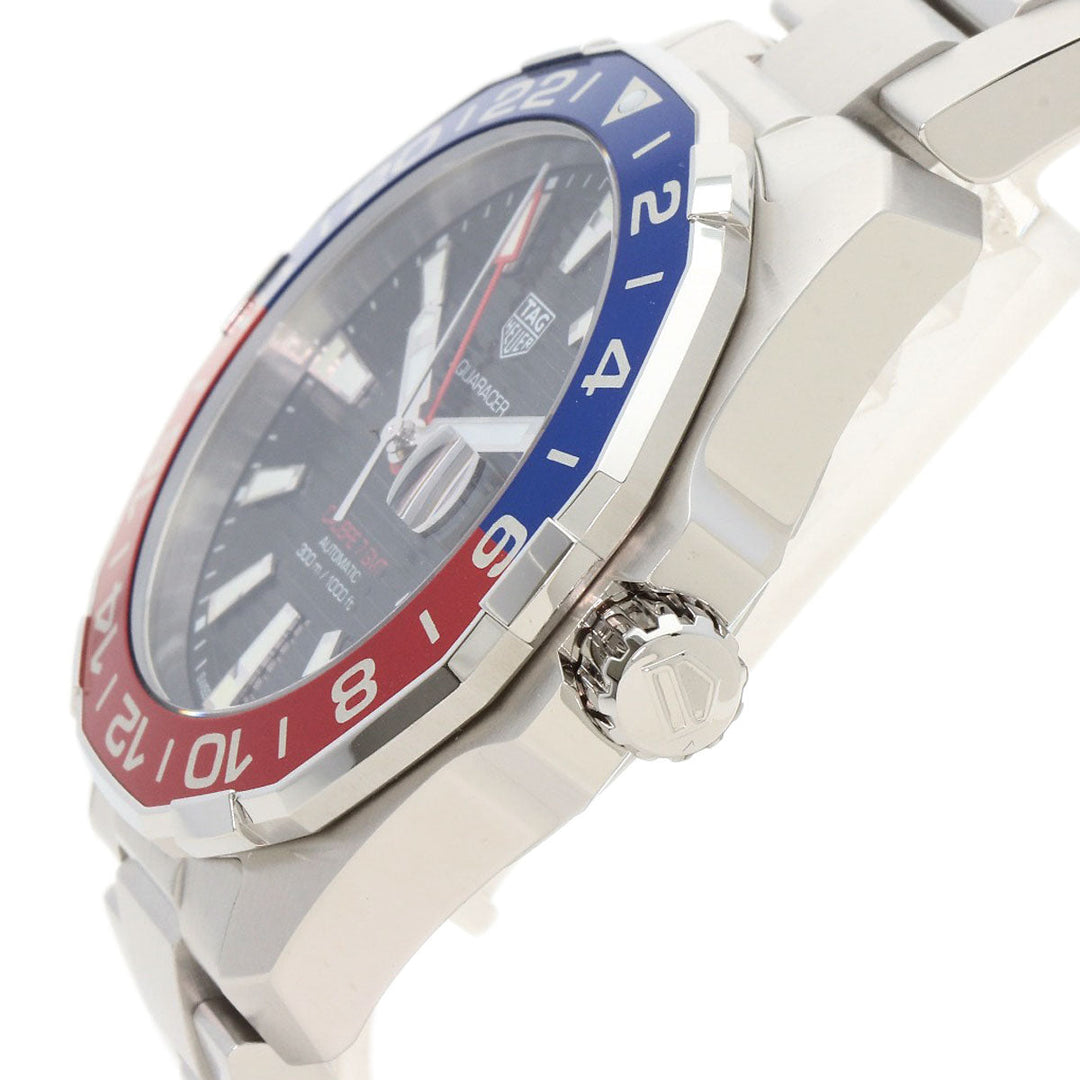 TAG HEUER Watches Mechanical Automatic WAY201F.BA0927 Stainless Steel Silver Aqua Racer Caliber 7 GMT black dial