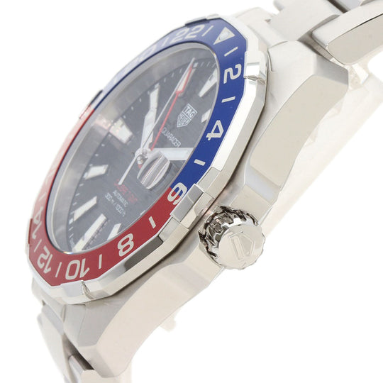 TAG HEUER Watches Mechanical Automatic WAY201F.BA0927 Stainless Steel Silver Aqua Racer Caliber 7 GMT black dial