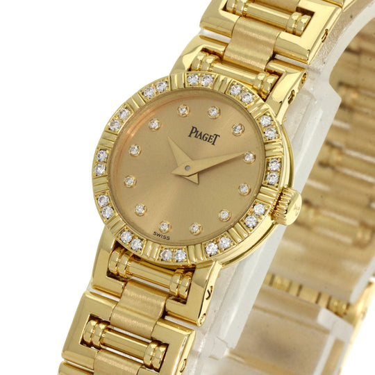 PIAGET Watches Quartz 5964AK81 K18YG, K18YG, Diamond gold Mini Dancer Diamond Champagne Gold dial Women Used Authentic
