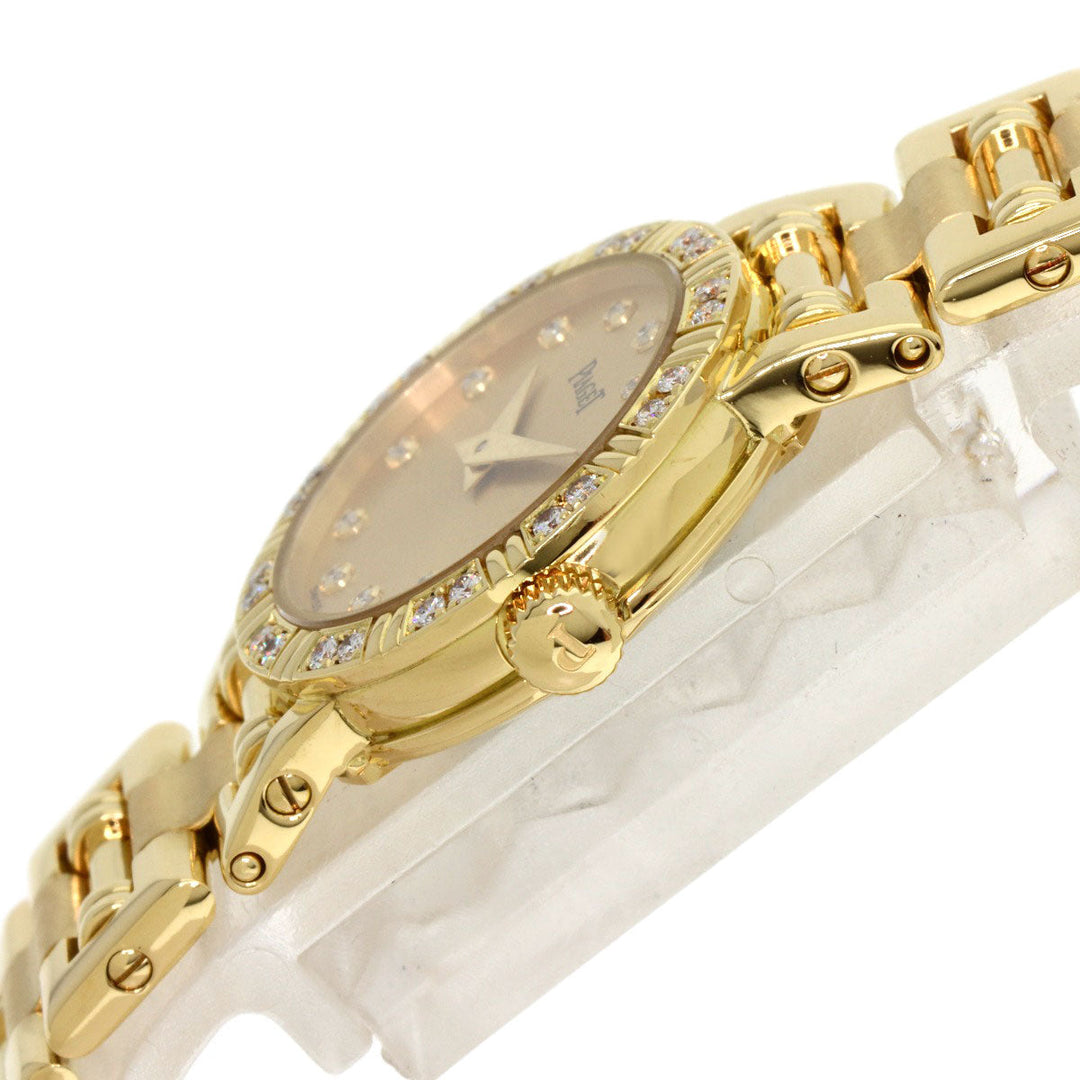 PIAGET Watches Quartz 5964AK81 K18YG, K18YG, Diamond gold Mini Dancer Diamond Champagne Gold dial Women Used Authentic