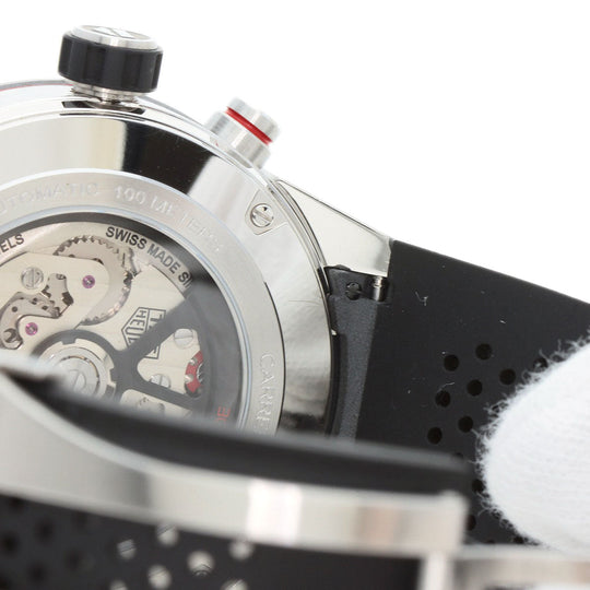 TAG HEUER Watches Mechanical Automatic CBG2A10 Stainless Steel, Rubber Silver Carrera Caliber 02 skeleton dial Women Used Authentic
