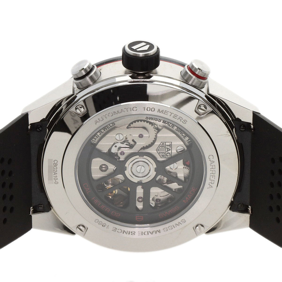 TAG HEUER Watches Mechanical Automatic CBG2A10 Stainless Steel, Rubber Silver Carrera Caliber 02 skeleton dial Women Used Authentic