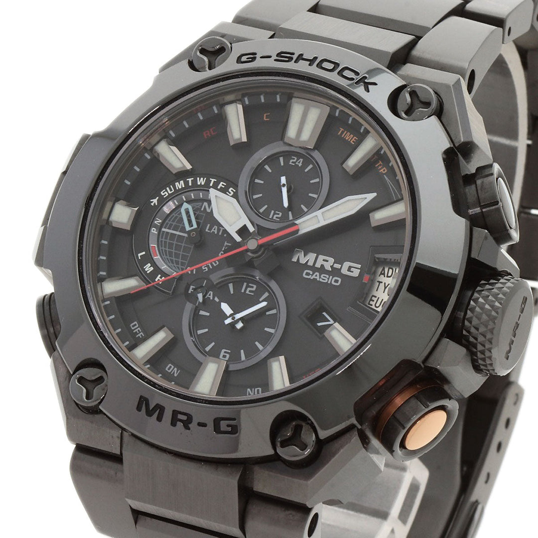 CASIO Watches Solar Powered Radio Watch MRG-G2000CB-1AJR Titanium, Titanium black G-Shock G2000 Series black dial Women Used Authentic