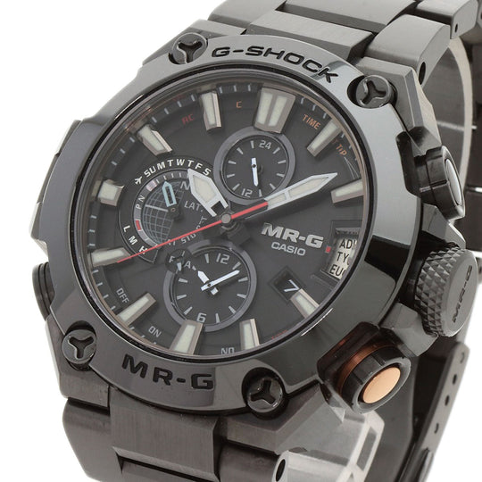 CASIO Watches Solar Powered Radio Watch MRG-G2000CB-1AJR Titanium, Titanium black G-Shock G2000 Series black dial Women Used Authentic