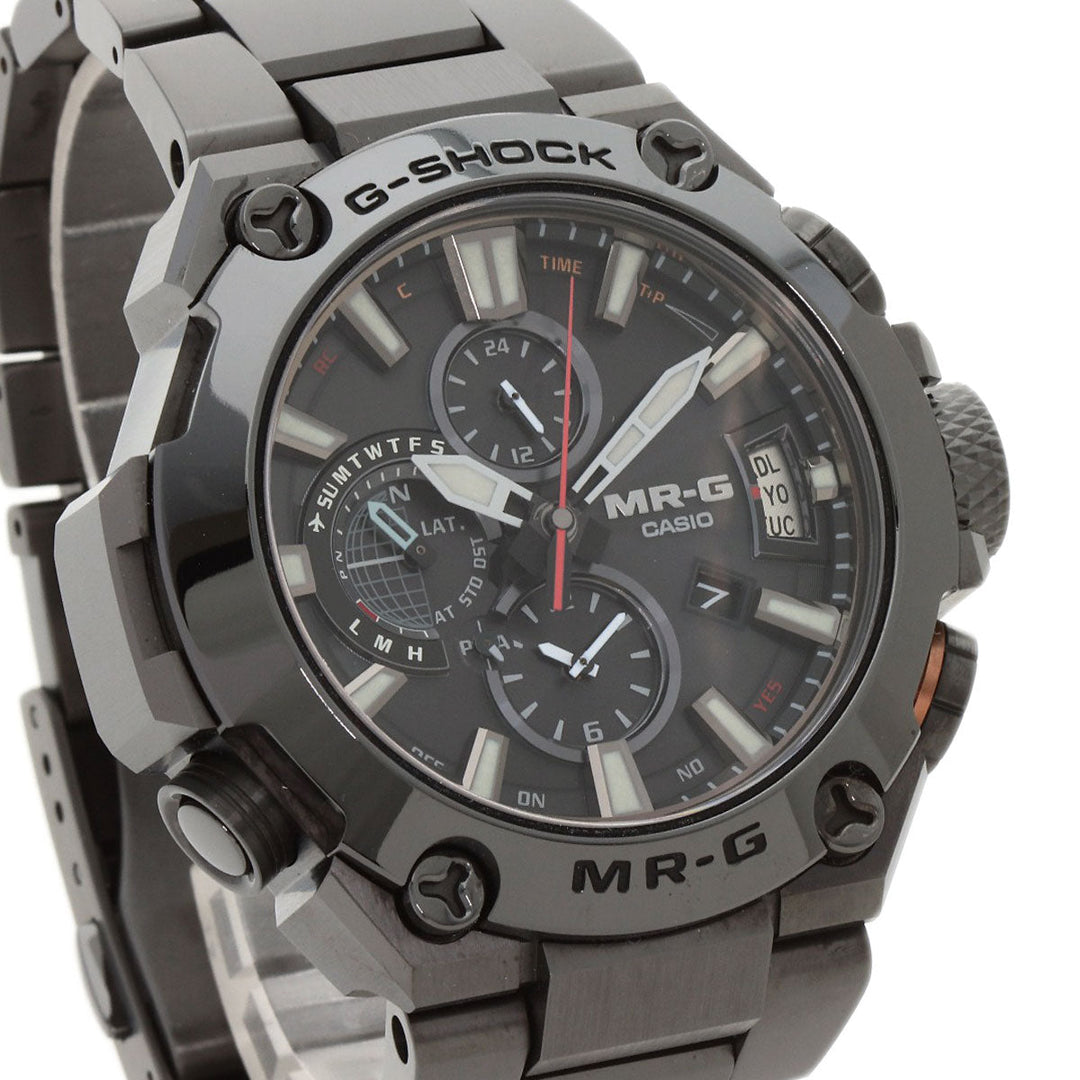 CASIO Watches Solar Powered Radio Watch MRG-G2000CB-1AJR Titanium, Titanium black G-Shock G2000 Series black dial Women Used Authentic