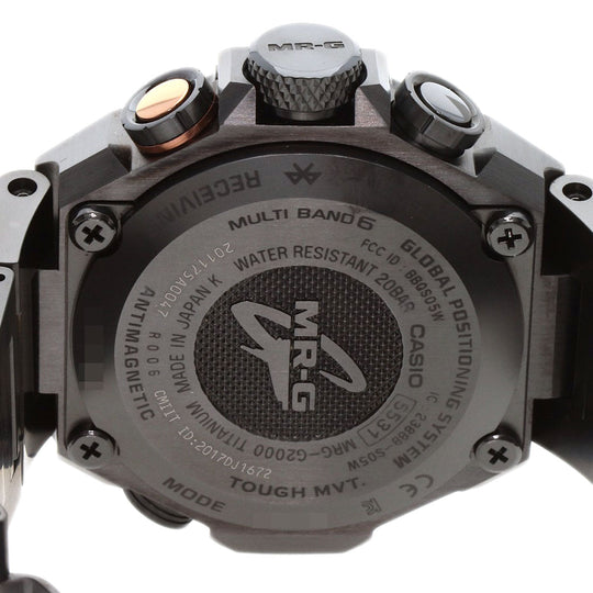 CASIO Watches Solar Powered Radio Watch MRG-G2000CB-1AJR Titanium, Titanium black G-Shock G2000 Series black dial Women Used Authentic