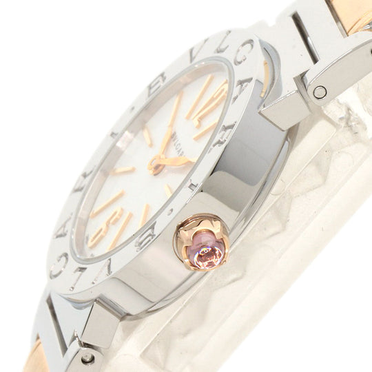 BVLGARI Watches Quartz BBL26WSSPGD Stainless Steel , SSxK18PG Silver Bulgari Bulgari white dial Women Used Authentic