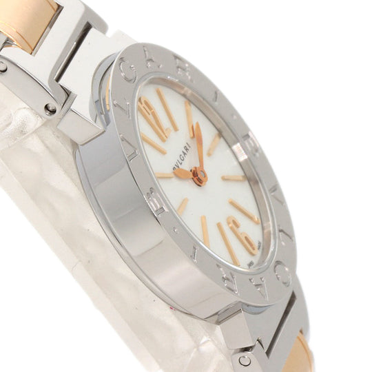 BVLGARI Watches Quartz BBL26WSSPGD Stainless Steel , SSxK18PG Silver Bulgari Bulgari white dial Women Used Authentic