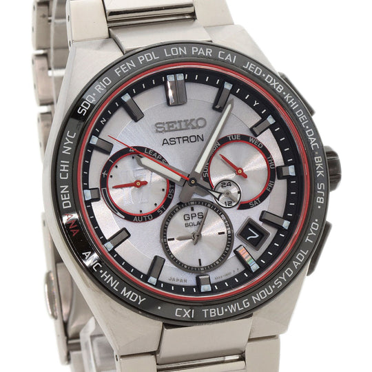 SEIKO Watches Solar Powered Radio Watch SBXC125 5X53-0BX0 Titanium, Titanium Silver Astron Japan Limited to 1700 units Shohei Otani 2022 Silver dial Women Used Authentic