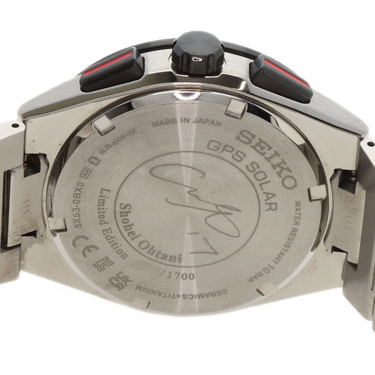 SEIKO Watches Solar Powered Radio Watch SBXC125 5X53-0BX0 Titanium, Titanium Silver Astron Japan Limited to 1700 units Shohei Otani 2022 Silver dial Women Used Authentic