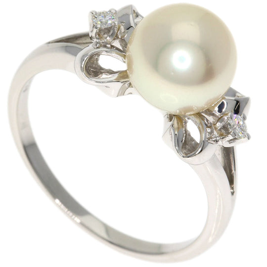 MIKIMOTO Ring PT950 Silver Pearl pearl diamond