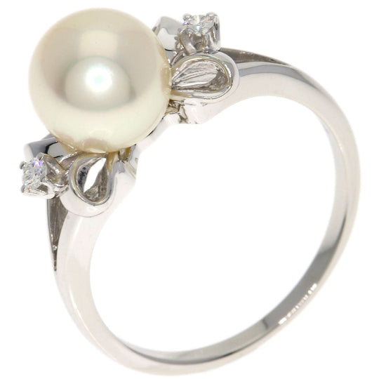 MIKIMOTO Ring PT950 Silver Pearl pearl diamond