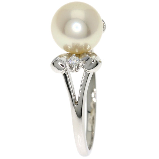 MIKIMOTO Ring PT950 Silver Pearl pearl diamond