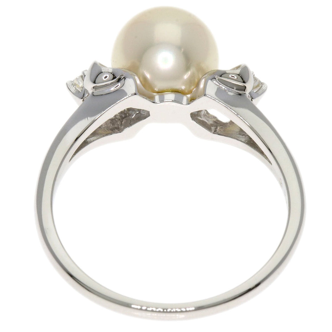 MIKIMOTO Ring PT950 Silver Pearl pearl diamond