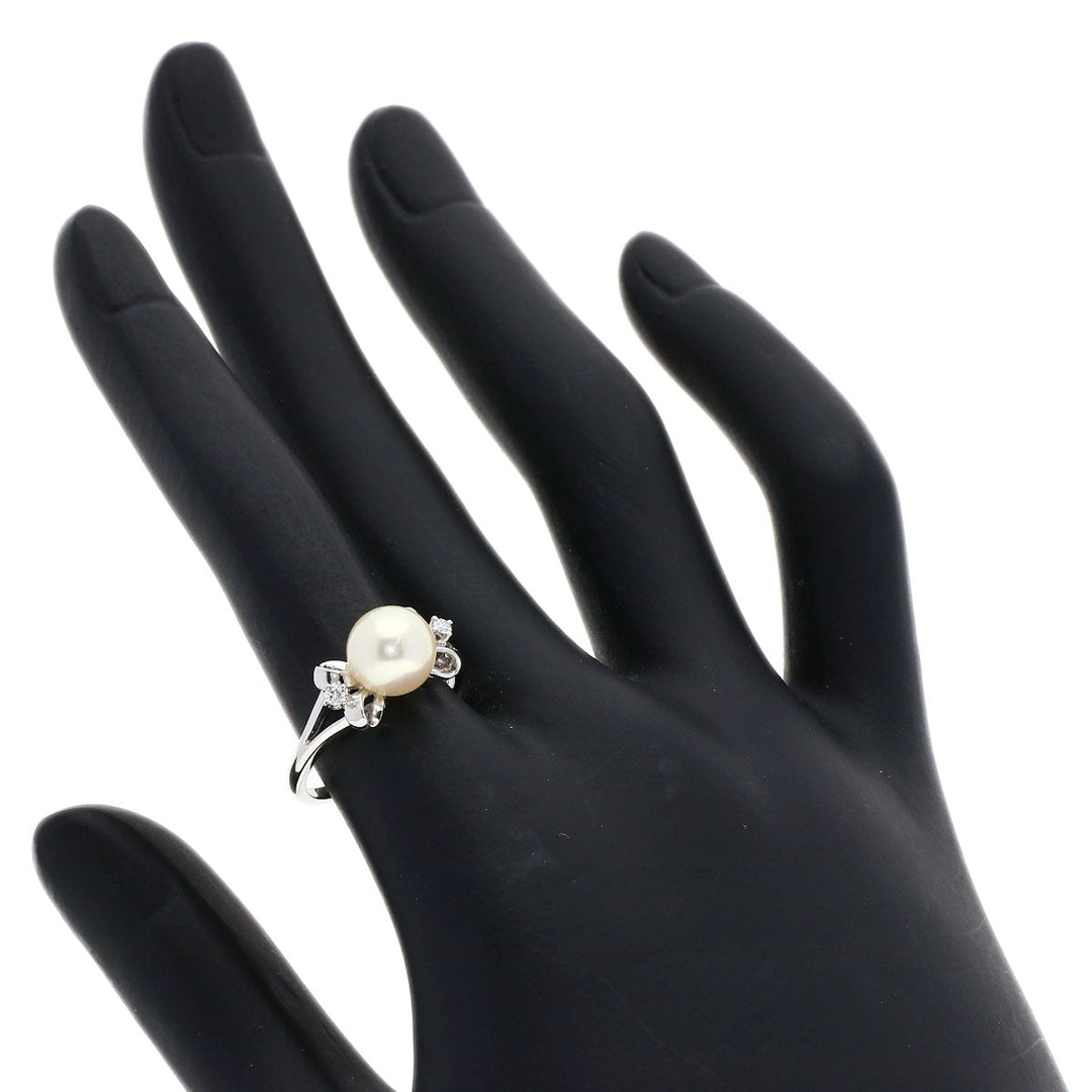 MIKIMOTO Ring PT950 Silver Pearl pearl diamond