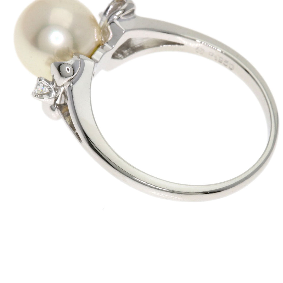 MIKIMOTO Ring PT950 Silver Pearl pearl diamond