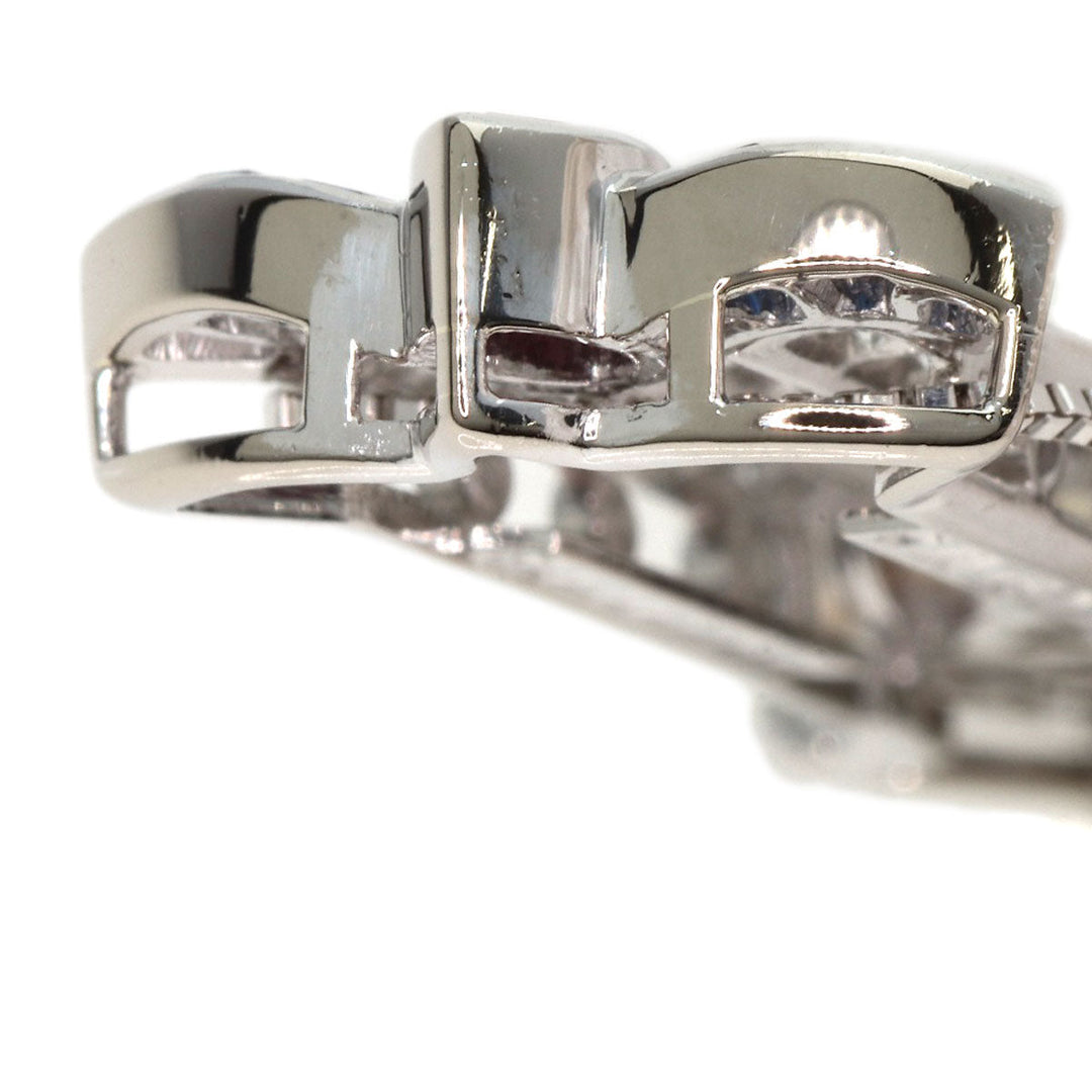 MIKIMOTO Necklace K18WG Silver Pearl Diamond Ruby Sapphire