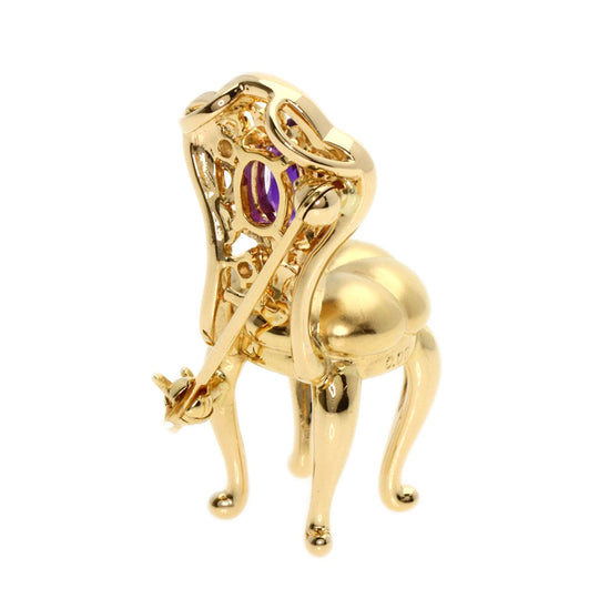 TASAKI Brooch 18K Yellow Gold gold Chair Diamond Amethyst