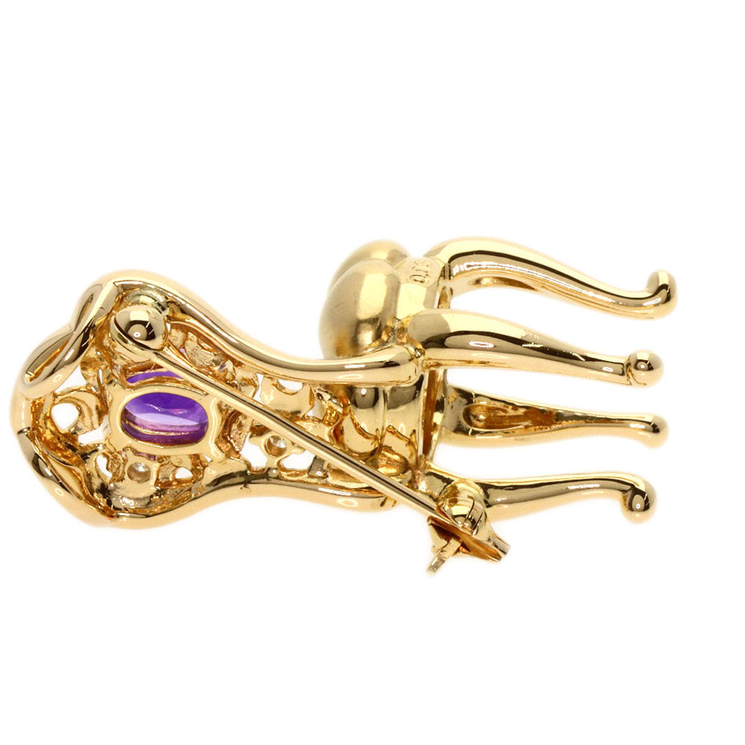 TASAKI Brooch 18K Yellow Gold gold Chair Diamond Amethyst
