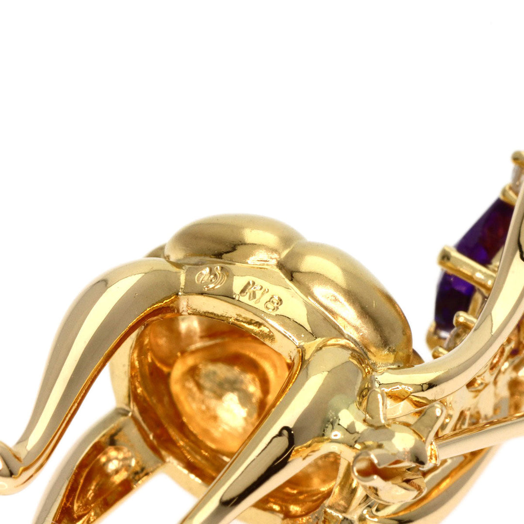 TASAKI Brooch 18K Yellow Gold gold Chair Diamond Amethyst