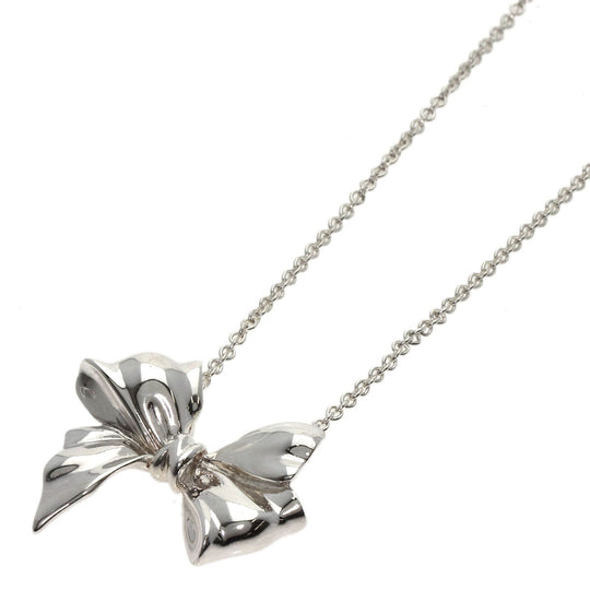 TIFFANY&Co. Necklace SV Silver ribbon Women Used Authentic
