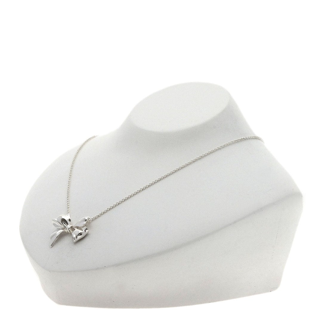 TIFFANY&Co. Necklace SV Silver ribbon Women Used Authentic