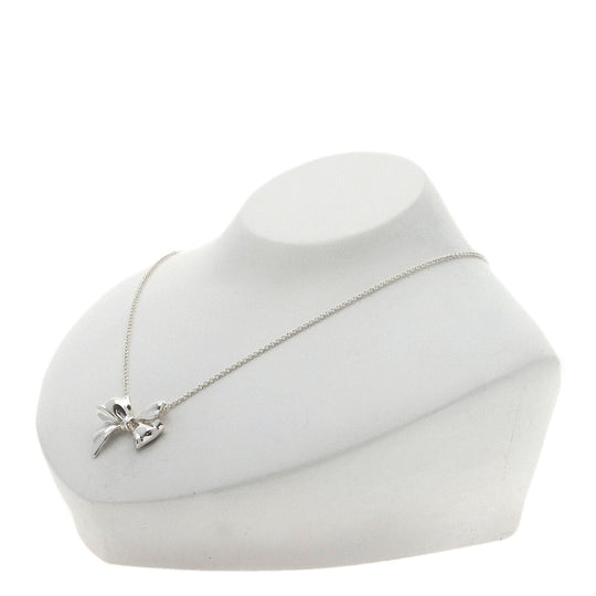 TIFFANY&Co. Necklace SV Silver ribbon Women Used Authentic