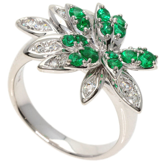 TASAKI Ring K18WG Silver Emerald Diamond