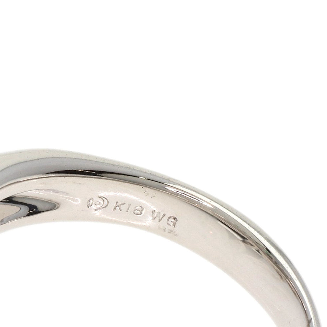 TASAKI Ring K18WG Silver Emerald Diamond