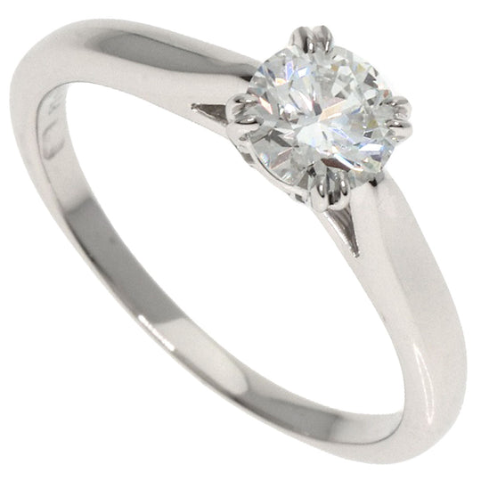 HARRY WINSTON Ring PT950 Silver Solitaire Round Face 1P Diamond
