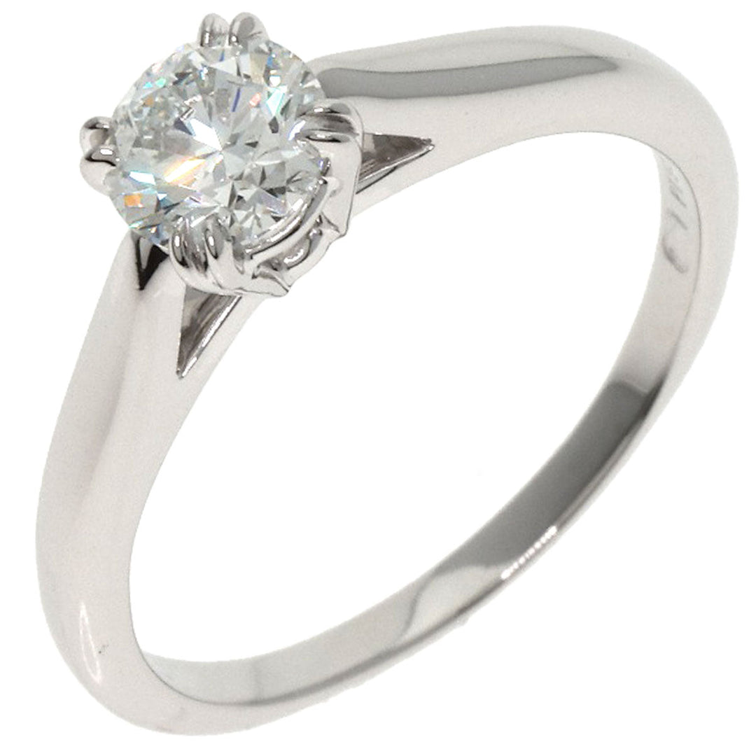 HARRY WINSTON Ring PT950 Silver Solitaire Round Face 1P Diamond