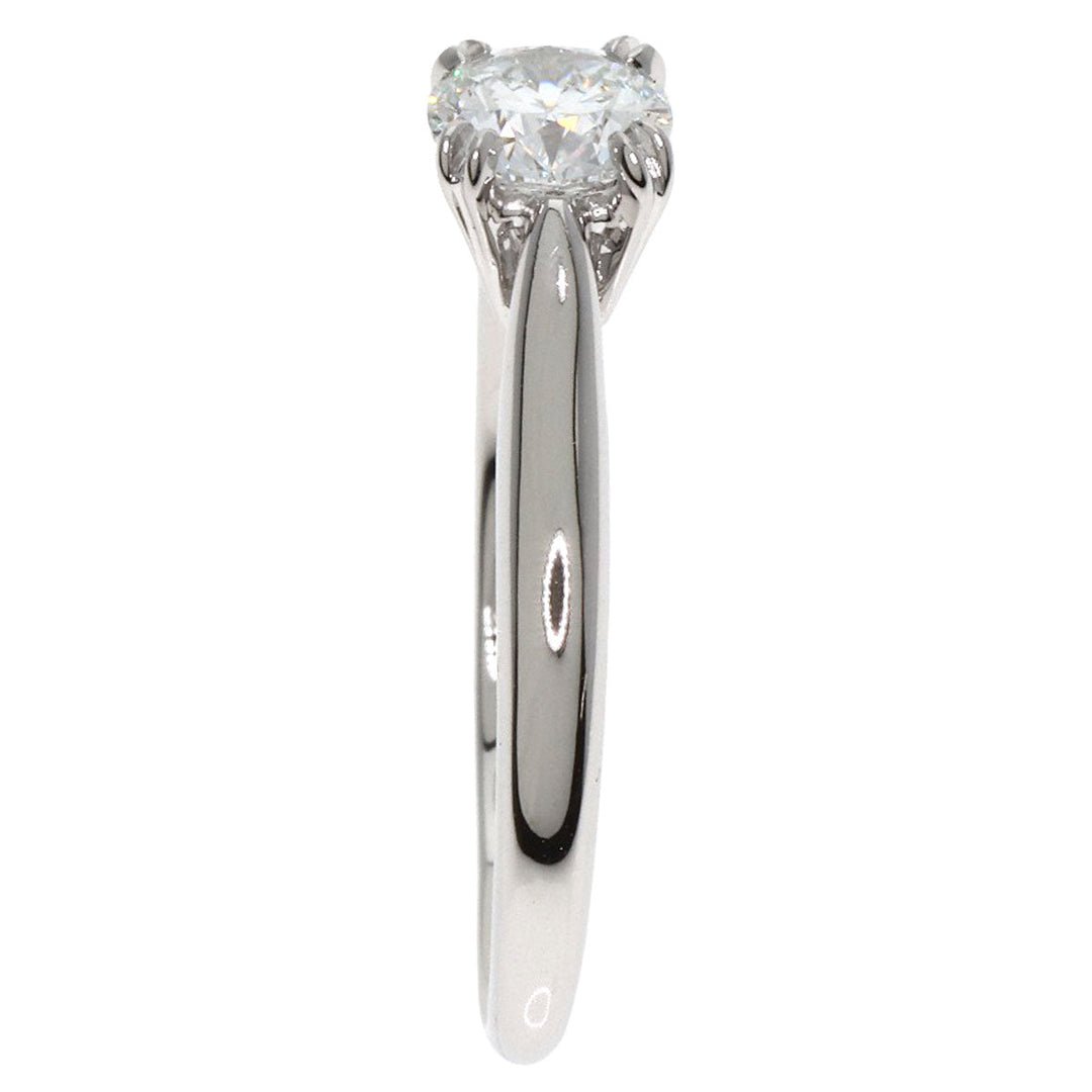 HARRY WINSTON Ring PT950 Silver Solitaire Round Face 1P Diamond
