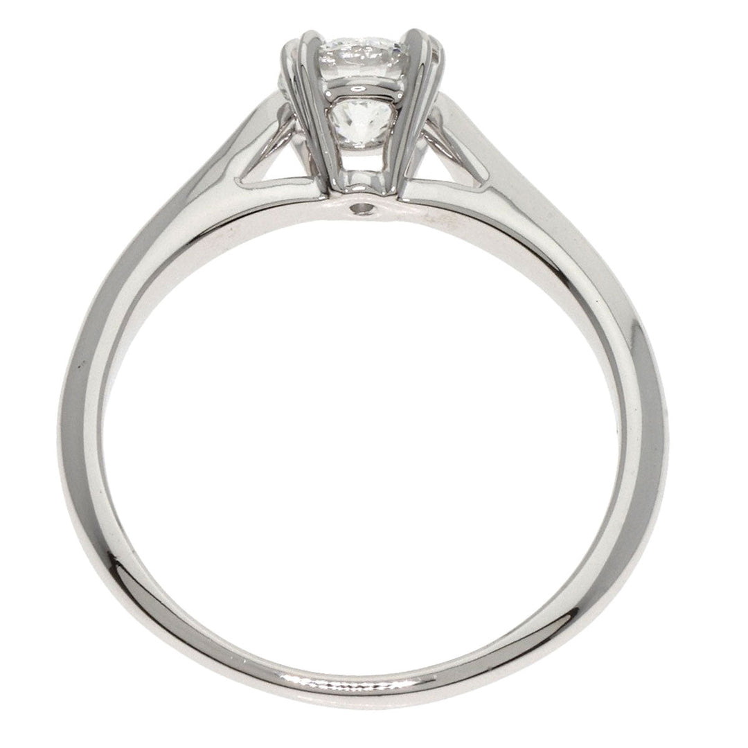 HARRY WINSTON Ring PT950 Silver Solitaire Round Face 1P Diamond