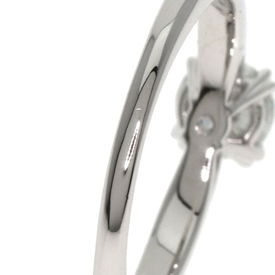 HARRY WINSTON Ring PT950 Silver Solitaire Round Face 1P Diamond