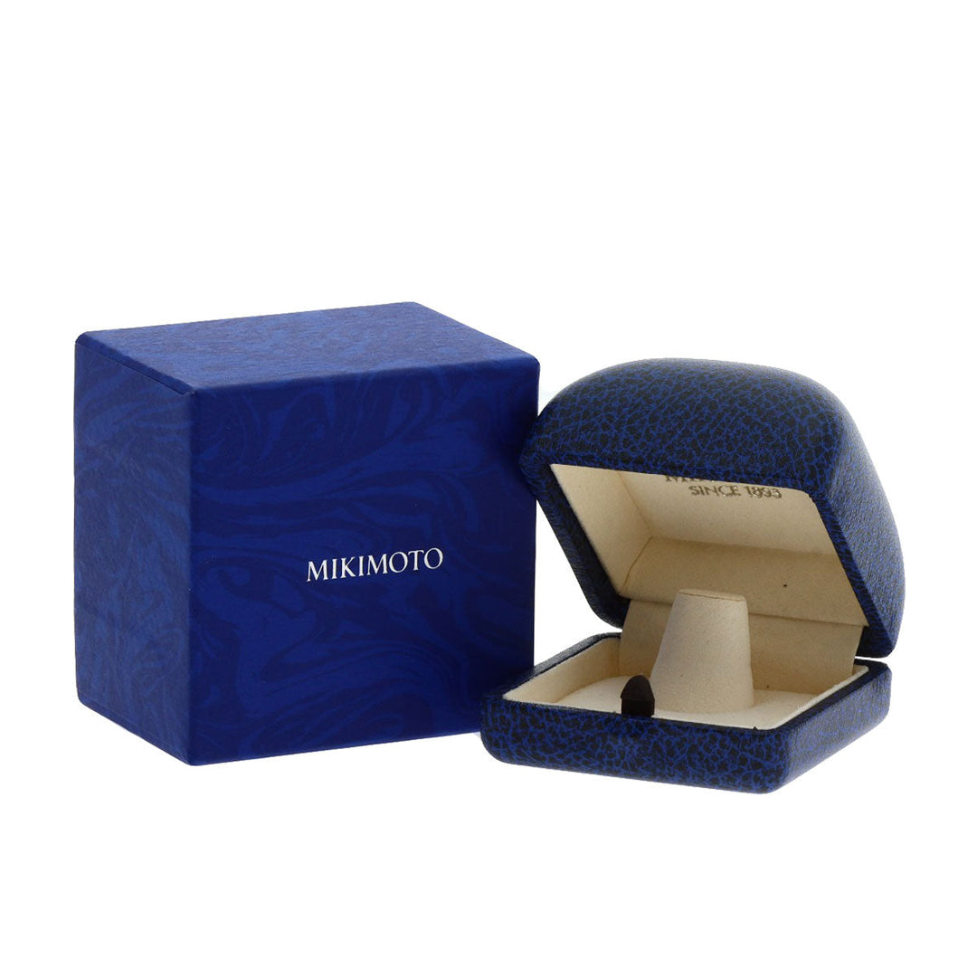 MIKIMOTO Ring K18WG Silver Pearl pearl diamond Women Used Authentic