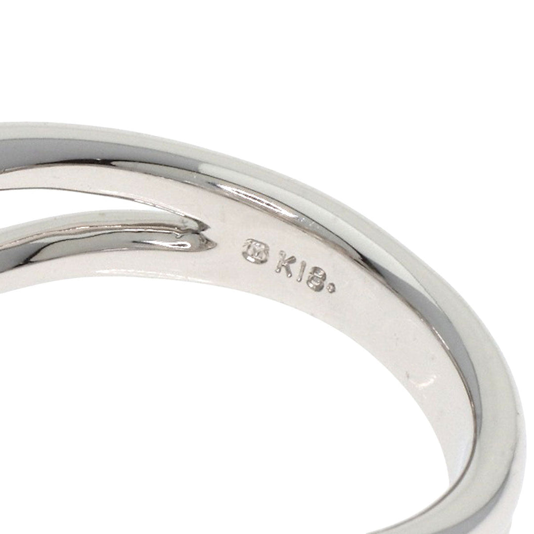 MIKIMOTO Ring K18WG Silver Pearl pearl diamond Women Used Authentic