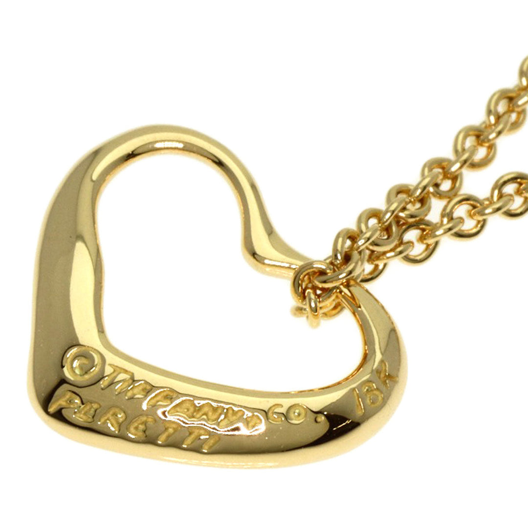 TIFFANY&Co. Necklace 18K Yellow Gold gold Open heart Women Used Authentic