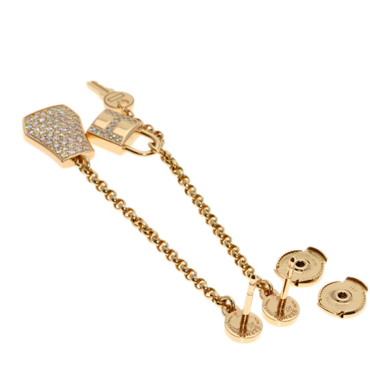 HERMES Pierce 18K Pink Gold gold Kelly Clochette Diamonds