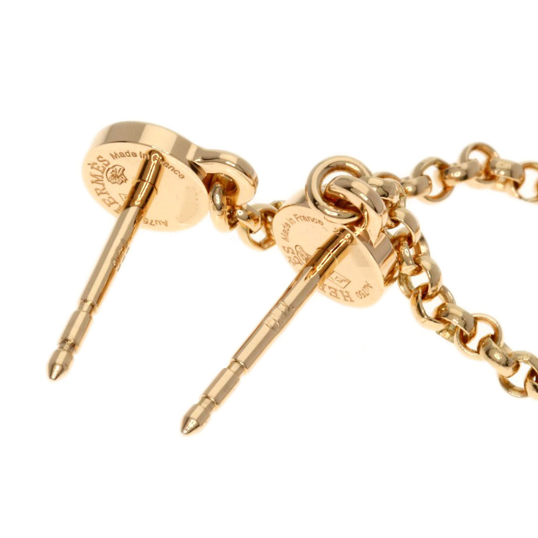 HERMES Pierce 18K Pink Gold gold Kelly Clochette Diamonds