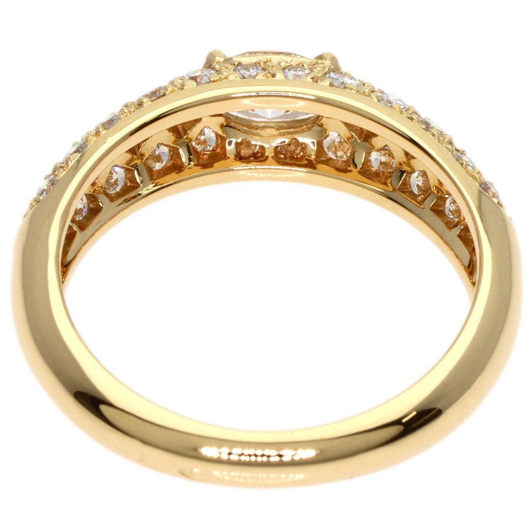Boucheron Ring 18K Yellow Gold gold Oval Pave Diamond #52
