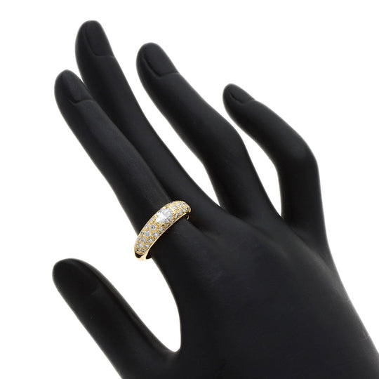 Boucheron Ring 18K Yellow Gold gold Oval Pave Diamond #52