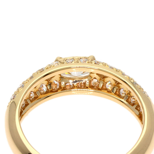Boucheron Ring 18K Yellow Gold gold Oval Pave Diamond #52