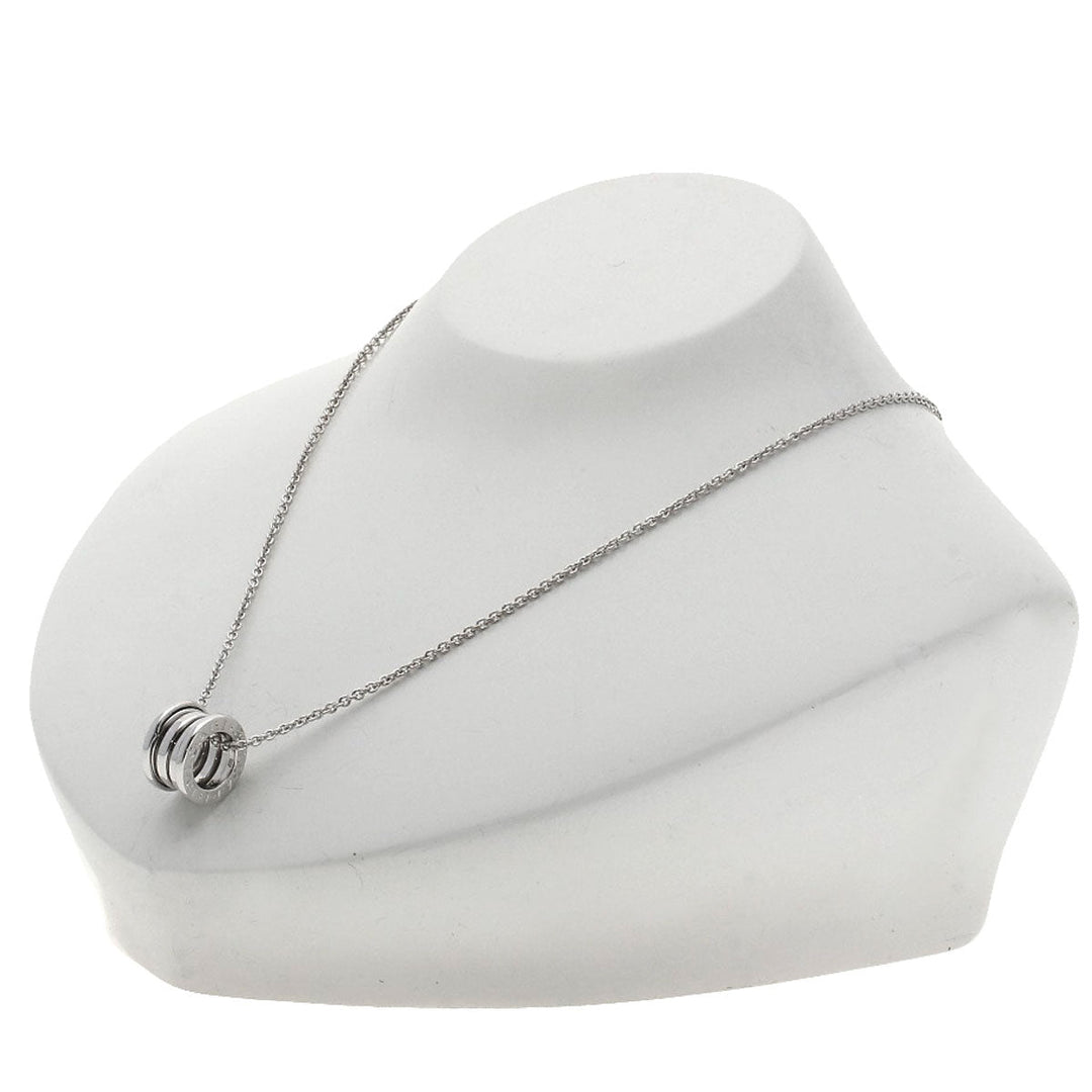 BVLGARI Necklace K18WG Silver B-zero1 B-zero one Women Used Authentic