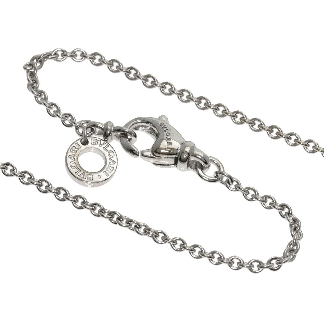 BVLGARI Necklace K18WG Silver Latin Cross Women Used Authentic