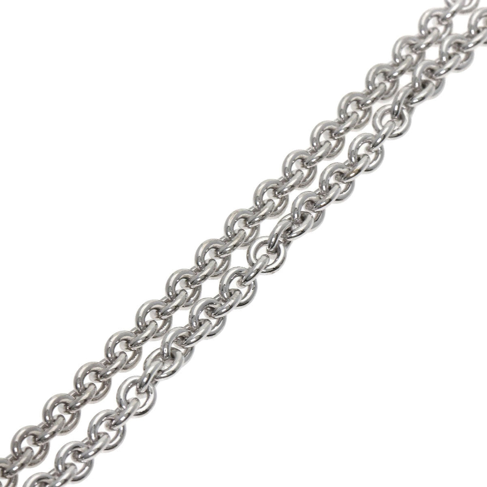 BVLGARI Necklace K18WG Silver Catene Chain Women Used Authentic