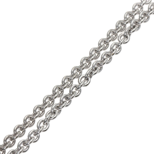 BVLGARI Necklace K18WG Silver Catene Chain Women Used Authentic