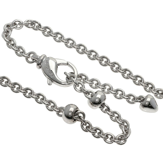 BVLGARI Necklace K18WG Silver Catene Chain Women Used Authentic