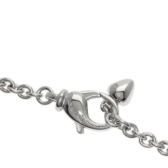 BVLGARI Necklace K18WG Silver Catene Chain Women Used Authentic