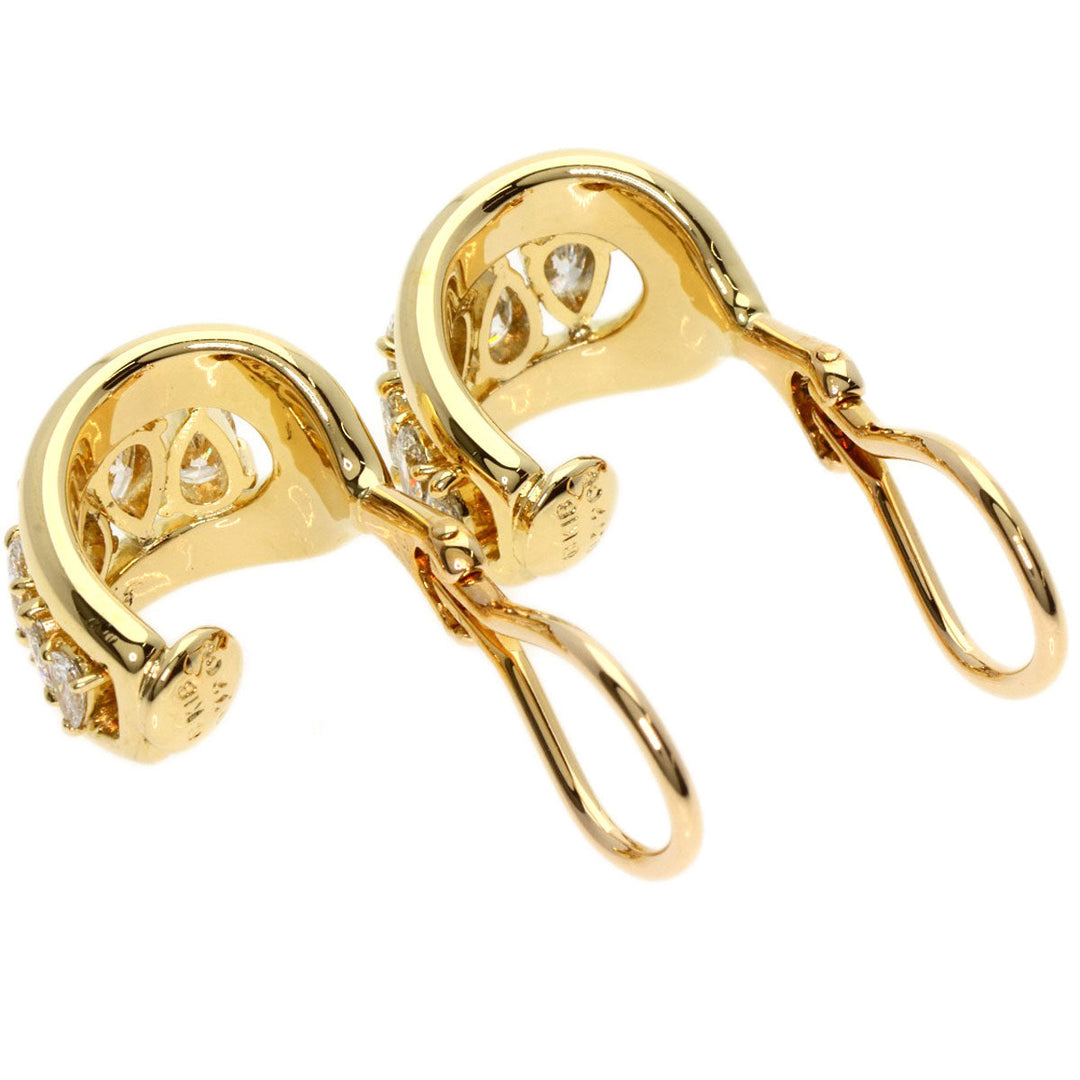 MIKIMOTO Earring 18K Yellow Gold gold Pear shape diamond Women Used Authentic